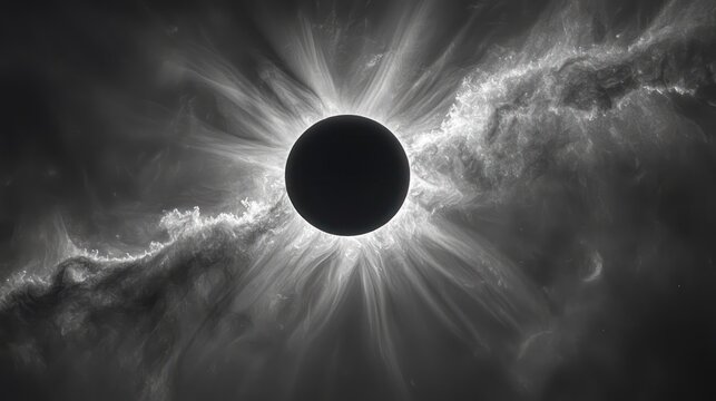 A total solar eclipse, symbolizing the powerful astronomical events the season.