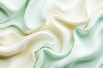 Fototapeta premium Fluid organic shapes create an ethereal abstract design with pastel colors and soft textures for a calming visual experience