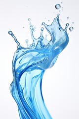 Abstract water splash white background