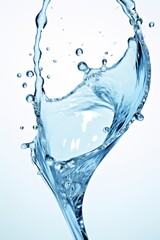 Abstract water splash white background