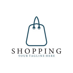 shopping bag logo vector icon illustration template design