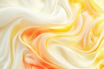 Obraz premium Swirling organic patterns in warm tones create a dynamic and vibrant visual experience on a clean white background