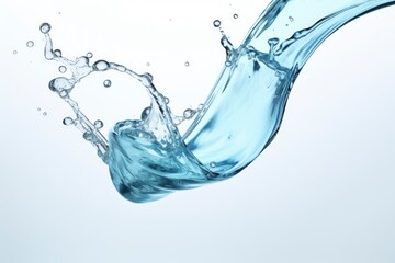 Abstract water splash white background