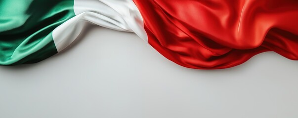 Italian tricolor on top of frame