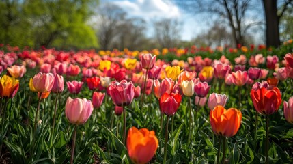 Obraz premium Another field flowers blooming to symbolize the season growth and renewal.