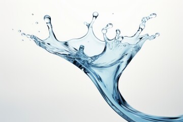 Abstract water splash white background