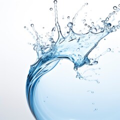 Obraz premium Abstract water splash white background