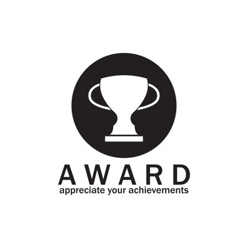 throphy vector logo icon illustration template design