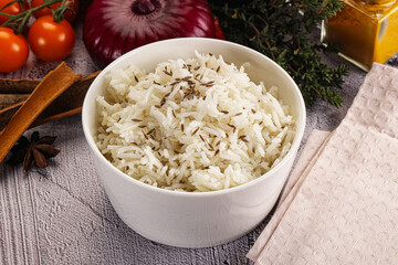 Indian cuisine jeera basmati rice