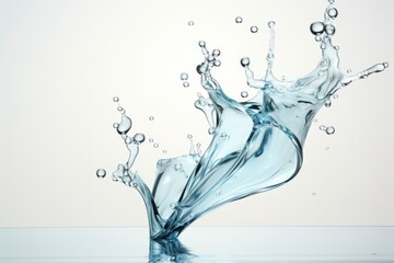 Abstract water splash white background