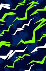 Blue and green abstract background with grunge texture, modern design illustration template for sublimation