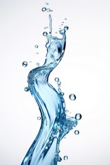 Abstract water splash white background