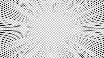 Black comic book transparent background