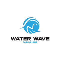 Water wave icon vector