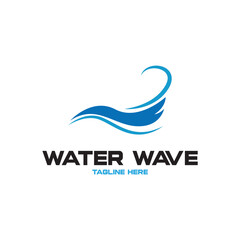Water wave icon vector