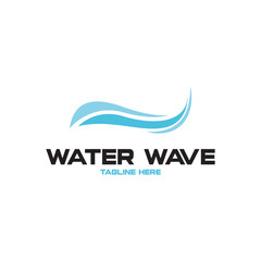 Obraz premium Water wave icon vector