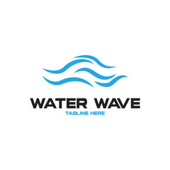 Water wave icon vector