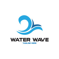 Water wave icon vector