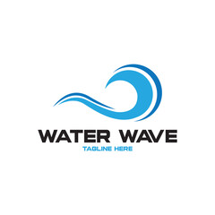 Water wave icon vector