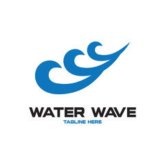 Water wave icon vector