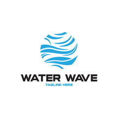 Water wave icon vector