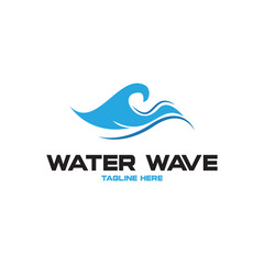 Water wave icon vector