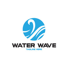 Water wave icon vector