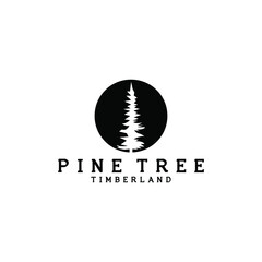 pine tree vector logo icon illustration design