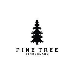 pine tree vector logo icon illustration design