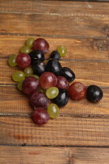 set of grape seeds on a rustic background