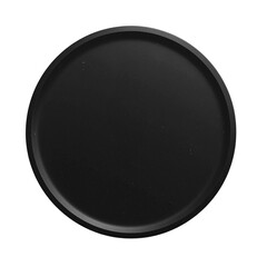 Elegant matte black award badge on white background