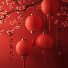 Obraz premium chinese new year lanterns