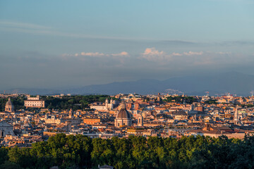 View of Roma from hill in late summer