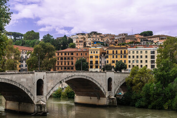 View of Roma from hill in late summer