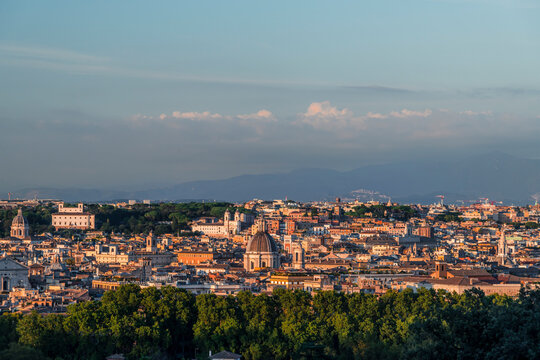 View of Roma from hill in late summer