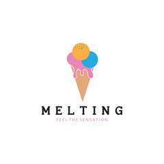 ice cream logo vector ilustration design