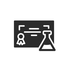 lab tested certificate solid icon vector design good for web or mobile app