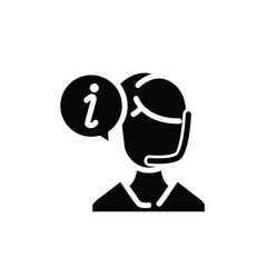 information support solid icon vector design good for web or mobile app