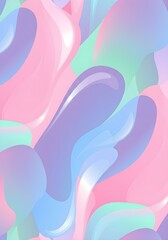Abstract Pastel Gradient Pattern with Fluid Shapes and Soft Colors