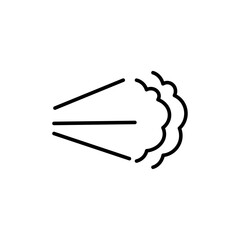 Air spray cloud icon black and white vector sign