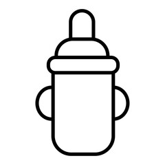 baby sippy icon black and white vector sign