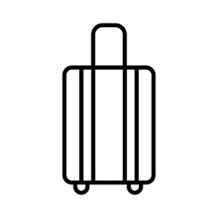 Baggage icon black and white vector sign