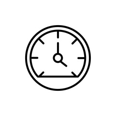 Car speedometer icon black and white vector sign