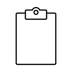Clipboard icon black and white vector sign