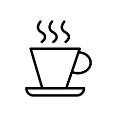 coffee cup icon black and white vector sign