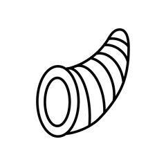 cornucopia icon black and white vector sign