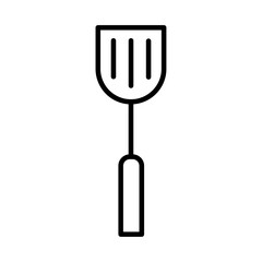 Cooking spatula icon black and white vector sign