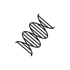 DNA icon black and white vector sign