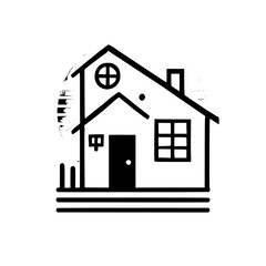 Modern Minimalist House Illustration: Simple Home Design Art