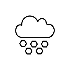 Hail icon black and white vector sign